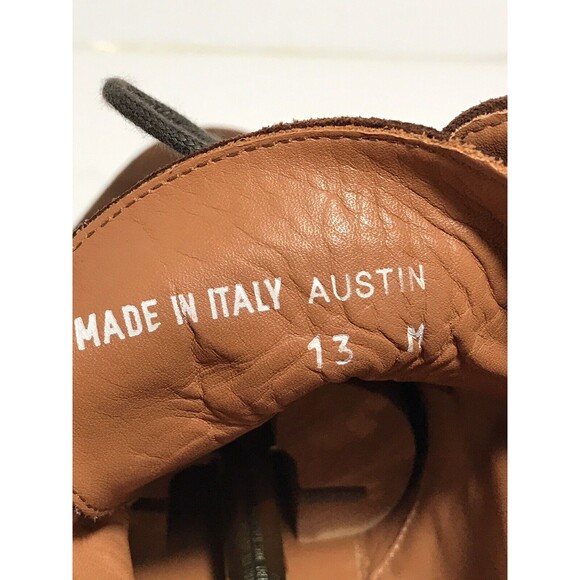 Facconable Mens Leather Suede Brown Chukka Boots Size 13 - Picture 7 of 10